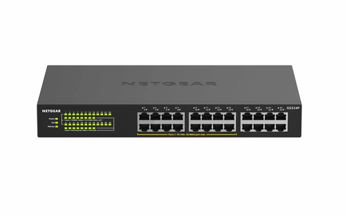 NETGEAR GS324P Unmanaged Gigabit Ethernet (10/100/1000) Power over Ethernet (PoE) 1U Black