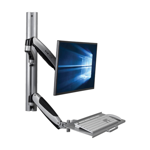 Tripp Lite WWSS1327RWTC Adjustable-Height Wall-Mount Sit-Stand Workstation, Single-Display