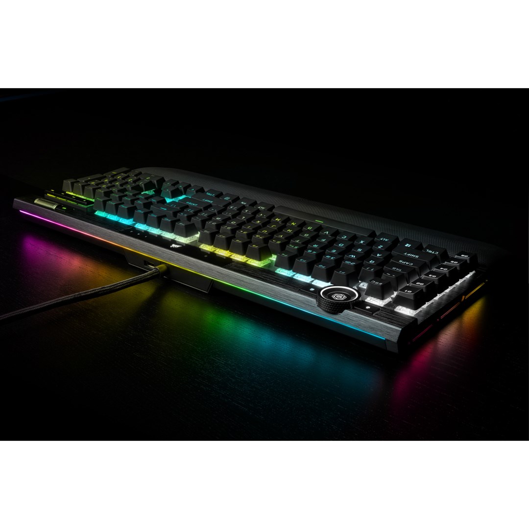 Corsair K100 RGB Optical-Mechanical Gaming keyboard USB QWERTZ German Black