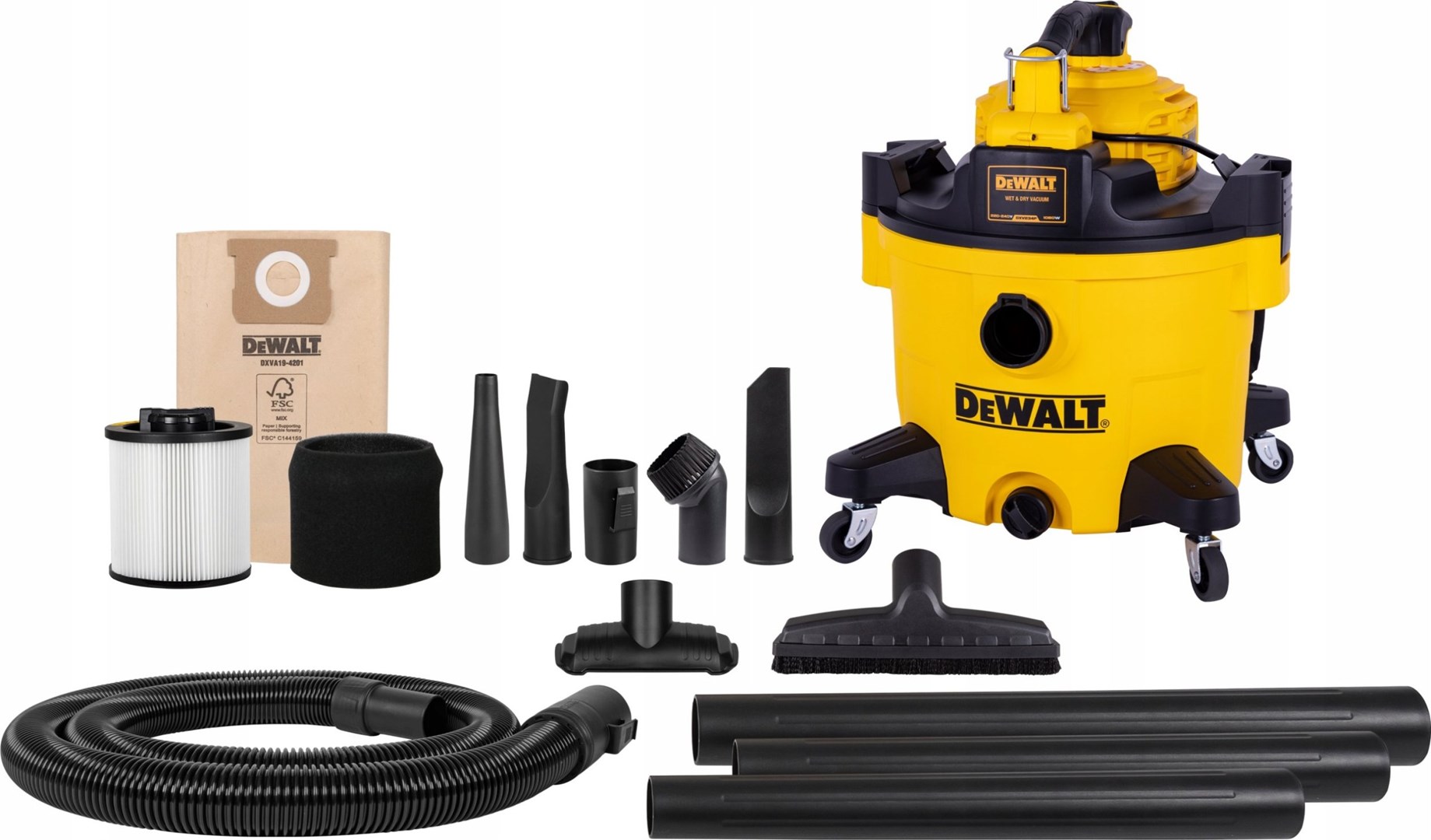Industrial hoover 34L 1080W DXV234P DEWALT