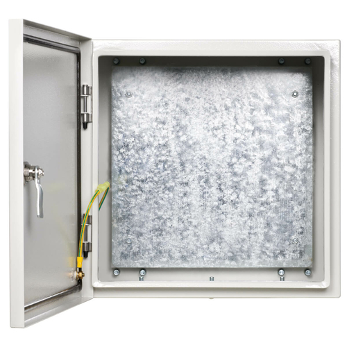 Tripp Lite SRIN414146 SmartRack Outdoor Industrial Enclosure with Lock - NEMA 4, Surface Mount, Metal Construction, 14 x 14 x 6 in., Gray
