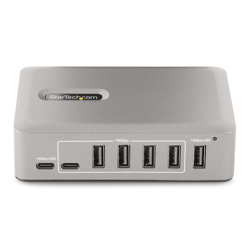 StarTech.com 10-Port USB-C Hub - 8x USB-A/2x USB-C - Self-Powered w/65W Power Supply - USB 3.1 10Gbps - Desktop/Laptop USB Hub w/USB-IF Certified 3ft Locking Cable, USB C Hub