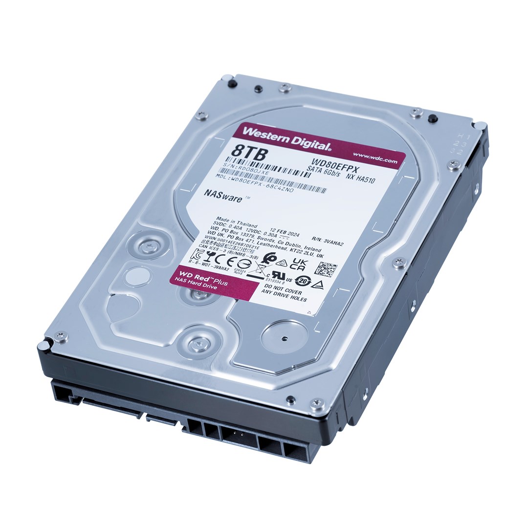 Western Digital Red Plus internal hard drive 8 TB 5640 RPM 256 MB 3.5" Serial ATA III