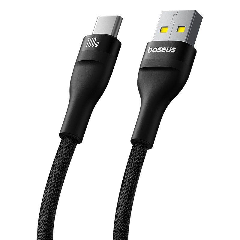 Baseus Flash 2 USB A to USB C fast charging cable 1 m 100 W Black