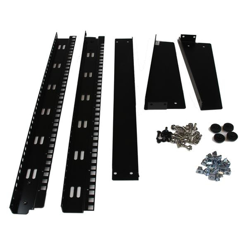 StarTech.com 2-Post 12U Desktop Server Rack, Small Open Frame 19in Computer Rack, Compact Network Rack for AV / Studio / Data / IT Equipment - Free Standing Two-Post Home/Office Rack