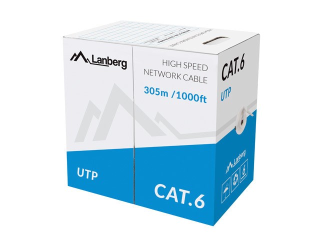 Lanberg LCU6-11CU-0305-S networking cable Grey 305 m Cat6 U/UTP (UTP)