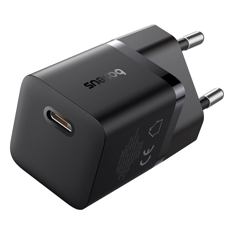 Baseus P10110909113-00 USB-C GaN5 mini 25W mains charger Black
