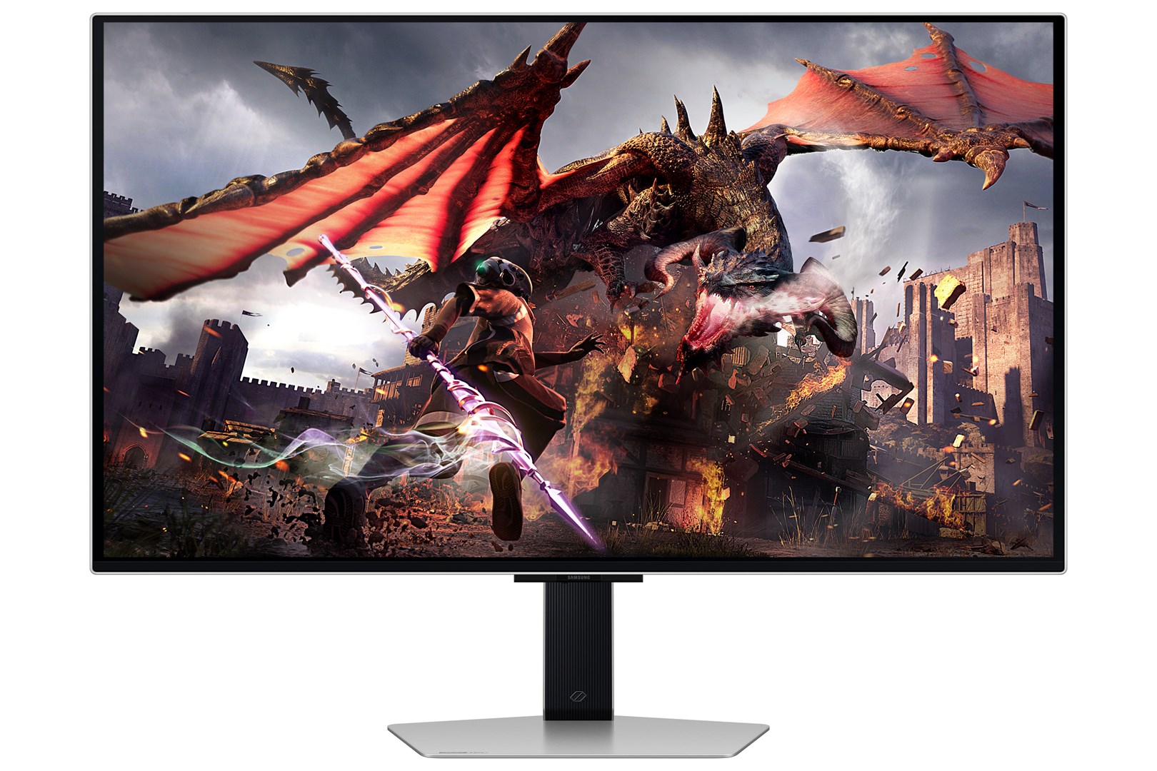 Samsung G80SD computer monitor 81.3 cm (32") 3840 x 2160 pixels 4K Ultra HD OLED Silver