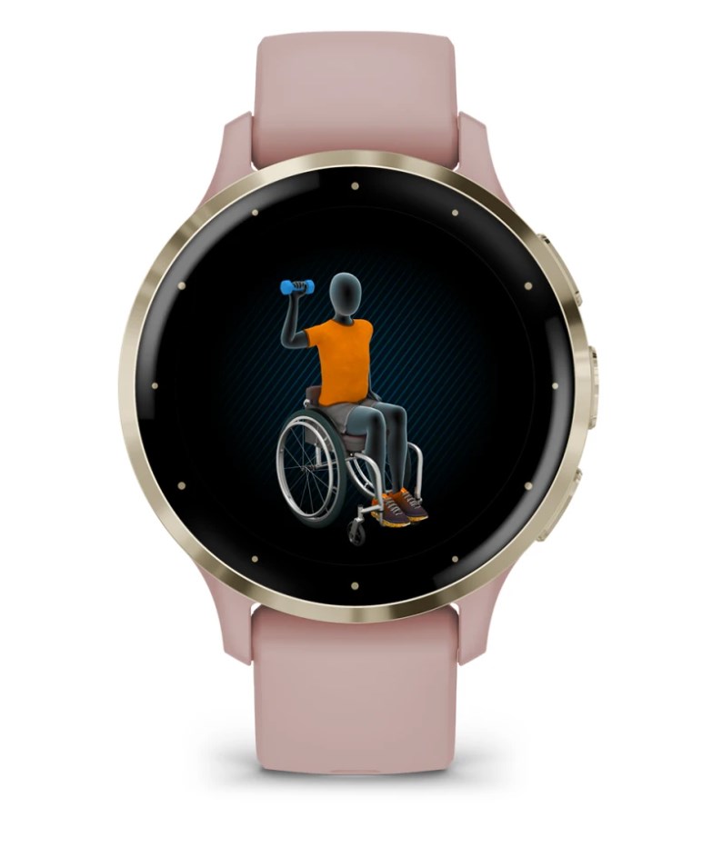 Garmin Venu 3S 3.05 cm (1.2") AMOLED 41 mm Digital 390 x 390 pixels Touchscreen Gold, Rose Wi-Fi GPS (satellite)