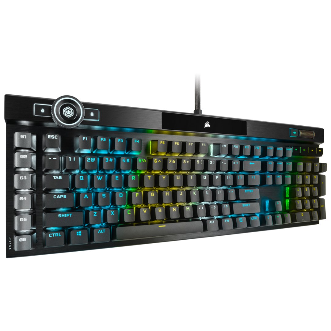 Corsair K100 RGB Optical-Mechanical Gaming keyboard USB QWERTZ German Black