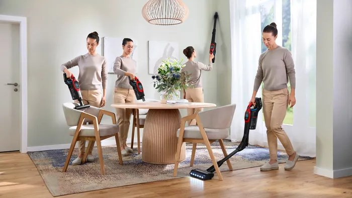 Bosch BCS1041PET stick vacuum/electric broom Battery Dry HEPA Bagless 0.4 L 23.5 W Black, Red 4 Ah