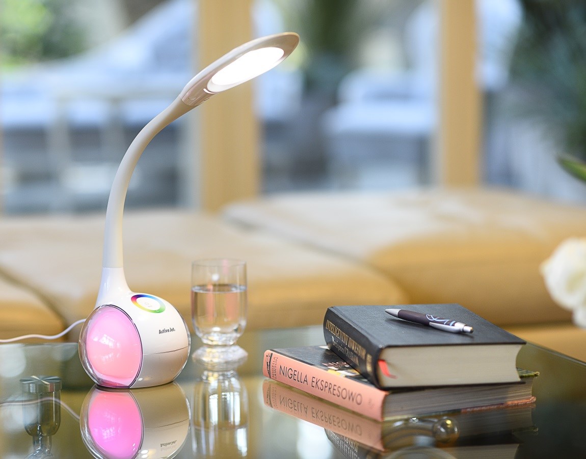 Activejet AJE-RAINBOW RGB table LED lamp with RGB lightning base