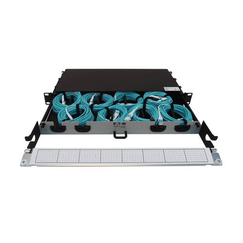 Tripp Lite Preloaded Fiber Panel, 1U - 8x LC/LC Duplex Cables (M/M), OM4 Multimode, 10 m (32.8 ft.)