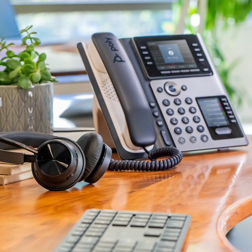 Poly Edge E450 IP Phone and PoE-enabled