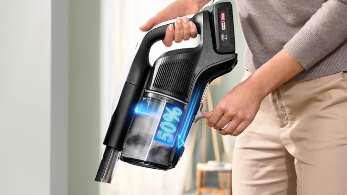 Bosch BCS1041WAC stick vacuum/electric broom Battery Dry HEPA Bagless 0.4 L 23.5 W Black, White 4 Ah