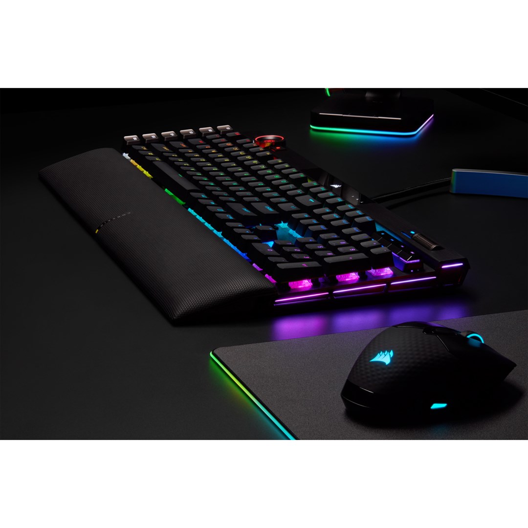 Corsair K100 RGB Optical-Mechanical Gaming keyboard USB QWERTZ German Black