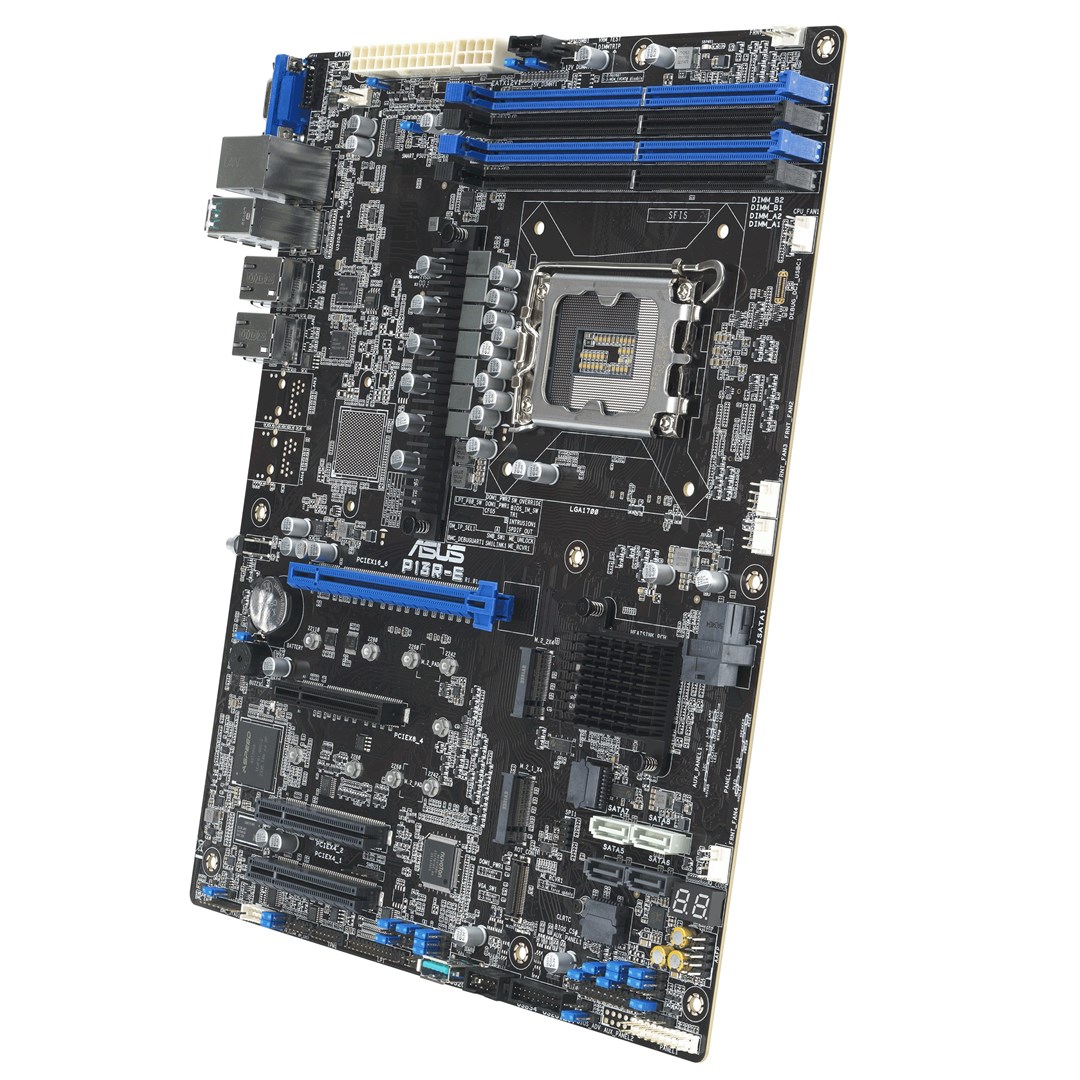 Płyta główna Asus P13R-E 1x LGA1700 Intel Xeon E-24XX C266 (4xDIMM, 8x SATA, 2xM.2, 2x1GbE, ASMB11-iKVM, ATX)