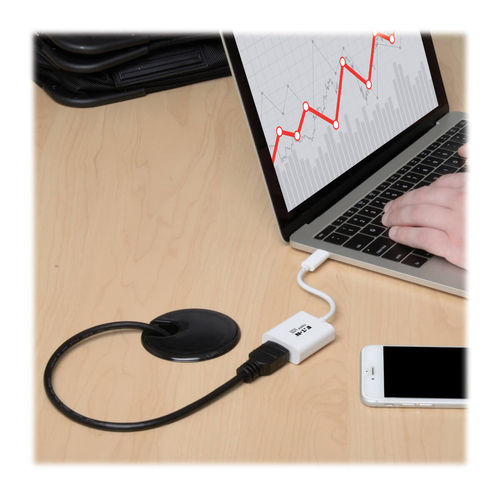 Tripp Lite U444-06N-HD-AM USB-C to HDMI 4K Adapter with Alternate Mode - DP 1.2, White