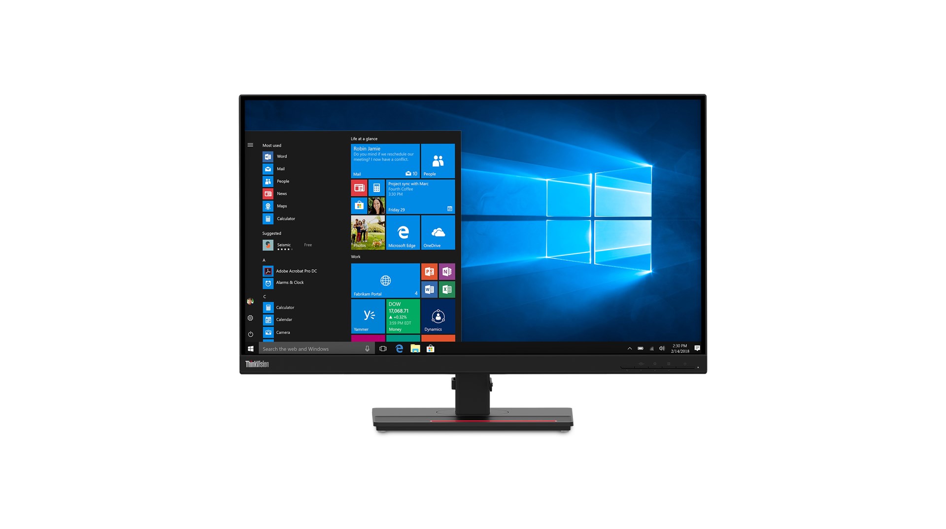 Lenovo ThinkVision T27q-20 68.6 cm (27") 2560 x 1440 pixels Quad HD LCD Black