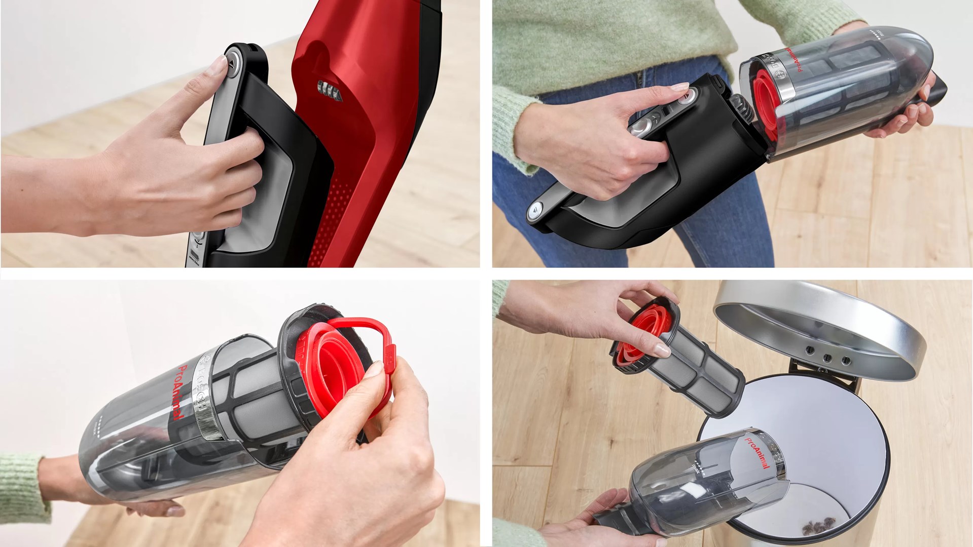 Bosch Serie 4 BBH3ZOO28 stick vacuum/electric broom Battery Dry Bagless 0.4 L Red 2.15 Ah