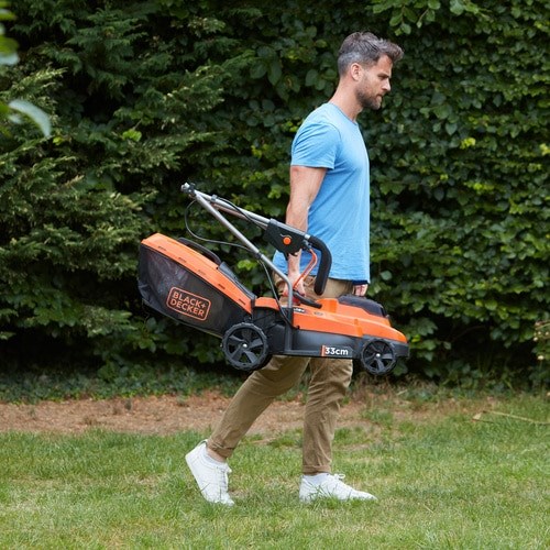 Black & Decker BCMW3318L2 Push lawn mower Battery Black  Orange