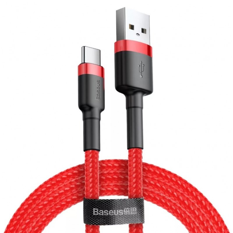 Baseus CATKLF-U09 mobile phone cable Black  Red 3 m USB A USB C