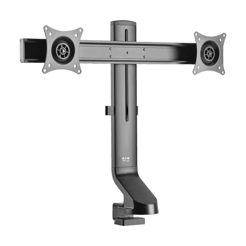 Tripp Lite DDR1727DC Dual-Display Monitor Arm with Desk Clamp and Grommet - Height Adjustable, 17” to 27” Monitors