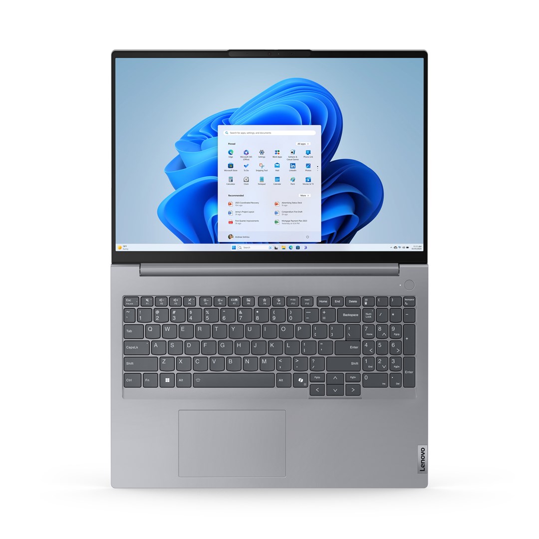 Lenovo ThinkBook 16 G7 ARP AMD Ryzen™ 5 7535HS Laptop 40.6 cm (16") WUXGA 16 GB DDR5-SDRAM 512 GB SSD Wi-Fi 6E (802.11ax) Windows 11 Home Grey