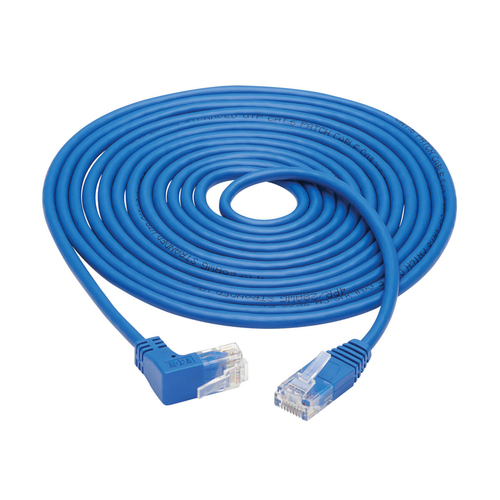 Tripp Lite N204-S10-BL-UP Up-Angle Cat6 Gigabit Molded Slim UTP Ethernet Cable (RJ45 Right-Angle Up M to RJ45 M), Blue, 10 ft. (3.05 m)