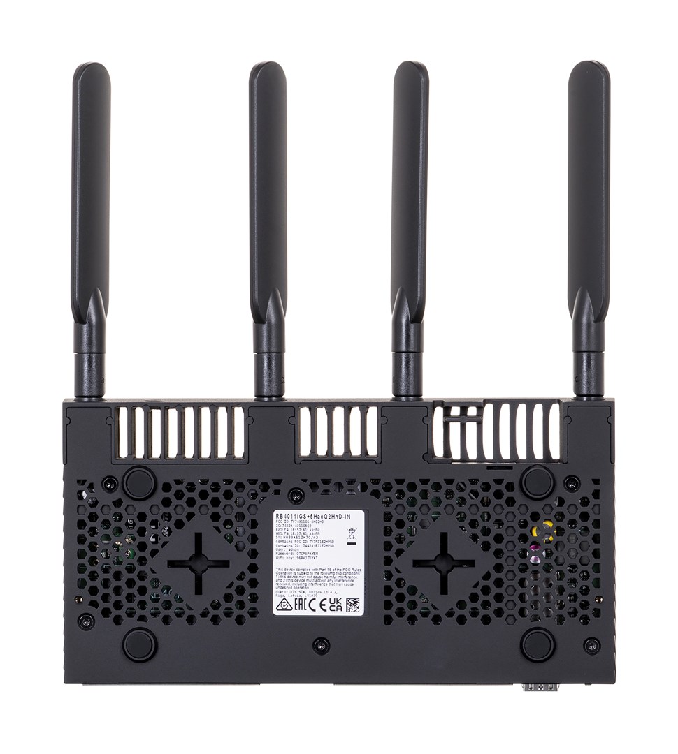 Mikrotik RB4011iGS+5HacQ2HnD-IN wireless router Gigabit Ethernet Dual-band (2.4 GHz / 5 GHz) Black