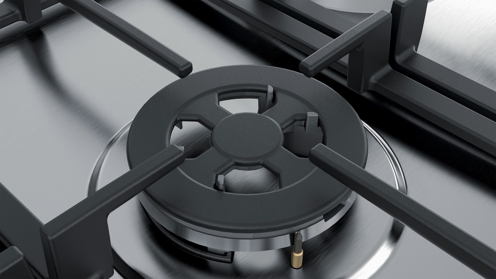 Bosch Serie 4 PGQ7B5B90 hob Stainless steel Built-in 75 cm Gas 5 zone(s)