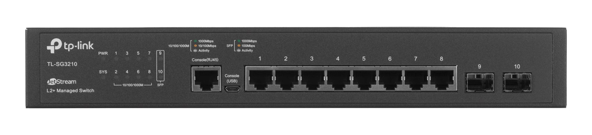 TP-Link JetStream 8-Port Gigabit L2+ Managed Switch with 2 SFP Slots