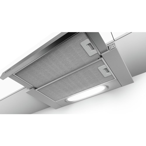 Bosch Serie 4 DFT63AC50 cooker hood Semi built-in (pull out) Silver 360 m³/h