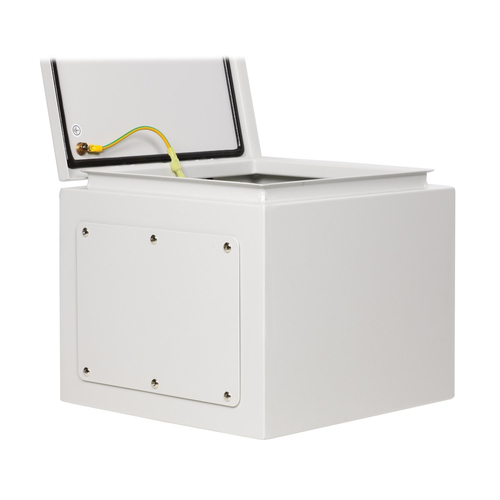 Tripp Lite SRIN4121210 SmartRack Outdoor Industrial Enclosure with Lock - NEMA 4, Surface Mount, Metal Construction, 12 x 12 x 10 in., Gray