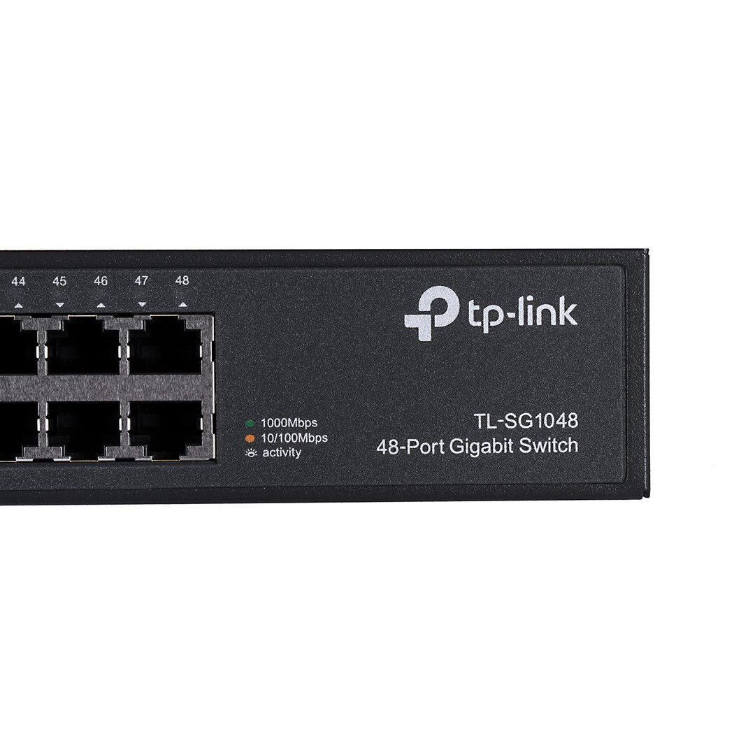 TP-Link TL-SG1048 network switch Unmanaged Gigabit Ethernet (10/100/1000) 1U Black