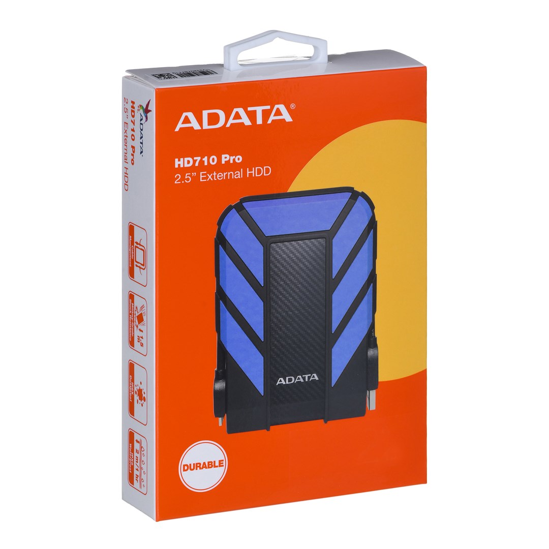 ADATA HD710 Pro external hard drive 2 TB 2.5" Micro-USB B 3.2 Gen 1 (3.1 Gen 1) Black, Blue
