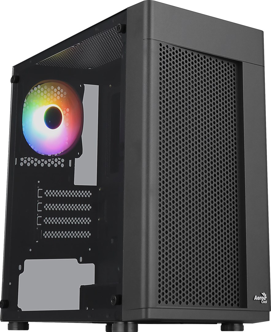 Aerocool HEXFORMBKV2 Micro ATX PC Case 3 Fans FRGB Black