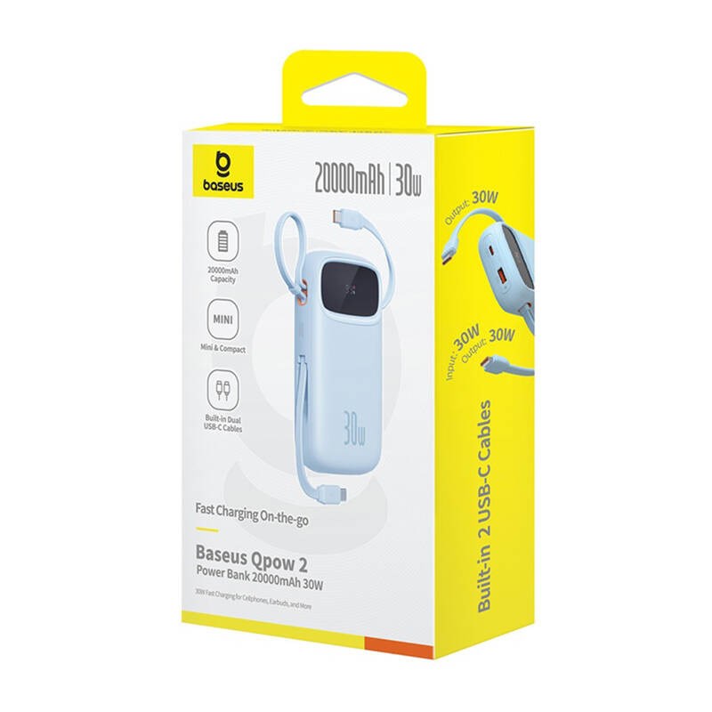 Baseus QPow2 Lithium Polymer (LiPo) 20000 mAh Blue