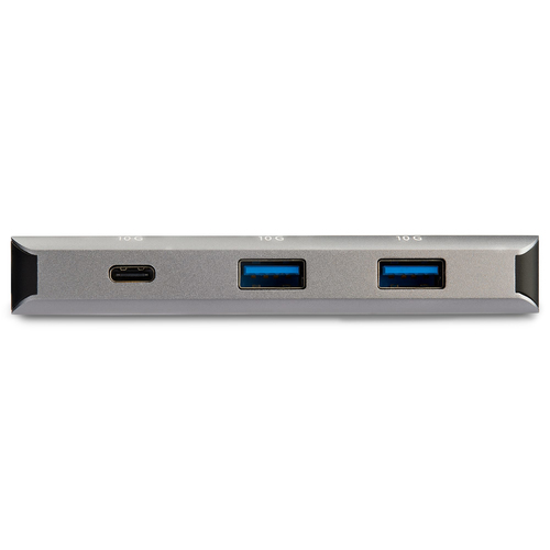 StarTech.com 3 Port USB C Hub with Gigabit Ethernet RJ45 GbE Port - 2x USB-A, 1x USB-C - SuperSpeed 10Gbps USB 3.1/3.2 Gen 2 Type C Hub Adapter - USB Bus Powered - Aluminum - Works w/TB3~3 Port USB C Hub with Gigabit Ethernet RJ45 GbE Port - 2x USB-A, 1x USB-C - SuperSpeed 10Gbps USB 3.2 Gen 2 Type C Hub Adapter - USB Bus Powered - Aluminum - Works w/TB3