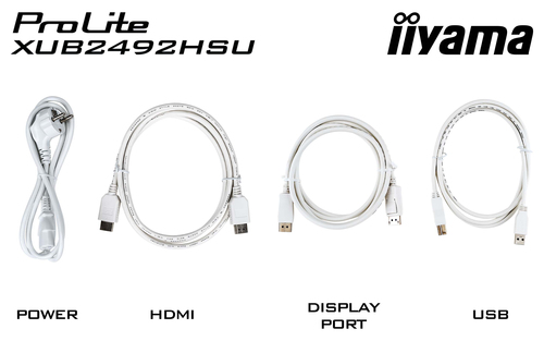 iiyama ProLite XUB2492HSU-W1-STD computer monitor 60.5 cm (23.8") 1920 x 1080 pixels Full HD LED White