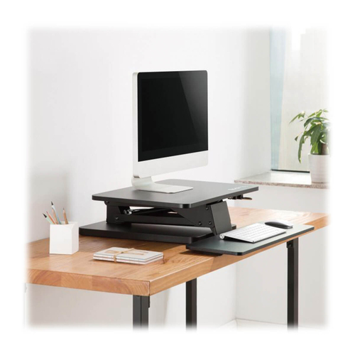 Tripp Lite WWSSDTAM Safe-IT Adjustable-Height Sit-Stand Desktop Workstation, Antimicrobial Protection