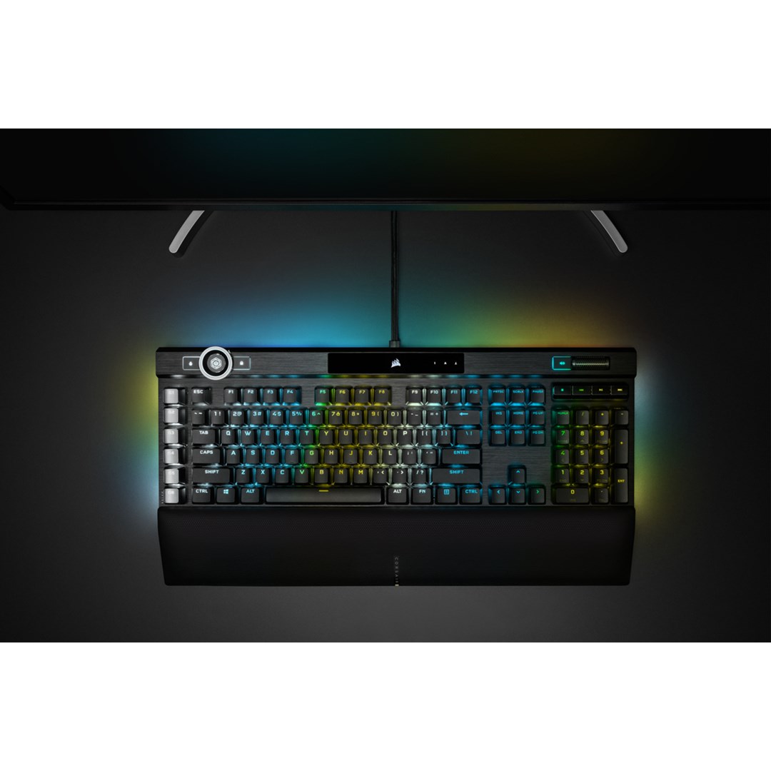 Corsair K100 RGB Optical-Mechanical Gaming keyboard USB QWERTZ German Black