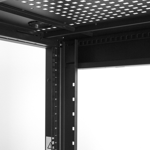 StarTech.com 4-Post 25U Server Rack Cabinet, Lockable 19" Data Rack Cabinet for Computer / AV / IT Equipment, Office / Home Network Rack with Casters & Adjustable Mounting Rails
