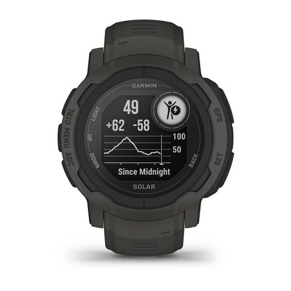 Garmin Instinct 2 Solar 2.29 cm (0.9") MIP 45 mm Digital 176 x 176 pixels Graphite GPS (satellite)