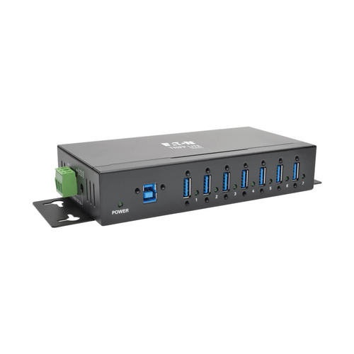 Tripp Lite U360-007-IND 7-Port Industrial-Grade USB 3.x (5Gbps) Hub - 20 kV ESD Immunity, Metal Housing, Mountable