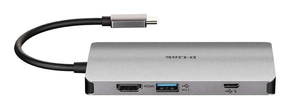 D-Link 8-in-1 USB-C Hub with HDMI/Ethernet/Card Reader/Power Delivery