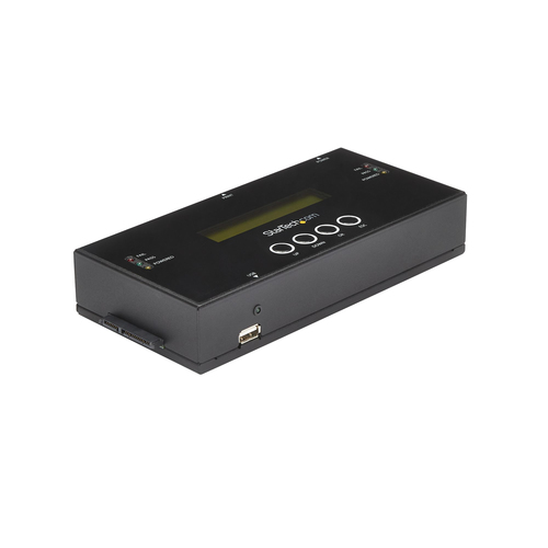 StarTech.com 1:1 Standalone Hard Drive Duplicator and Eraser, SAS and SATA HDD/SSD Cloner/Copier, Hard Drive Duplicator and Sanitizer, LCD Display, TAA Compliant