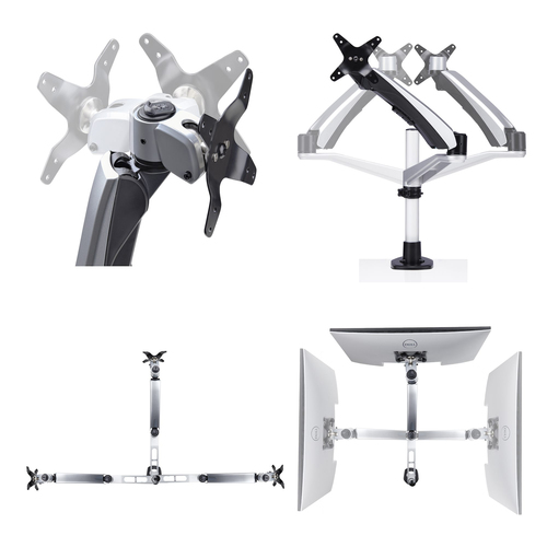 StarTech.com Monitor Desk Mount For 27in 16:9 or 30in 21:9 Ultrawide Screens, VESA 75x75/100x100, Tool-Less Arm Adjustments, C-Clamp/Grommet, Spring-Assisted Arm
