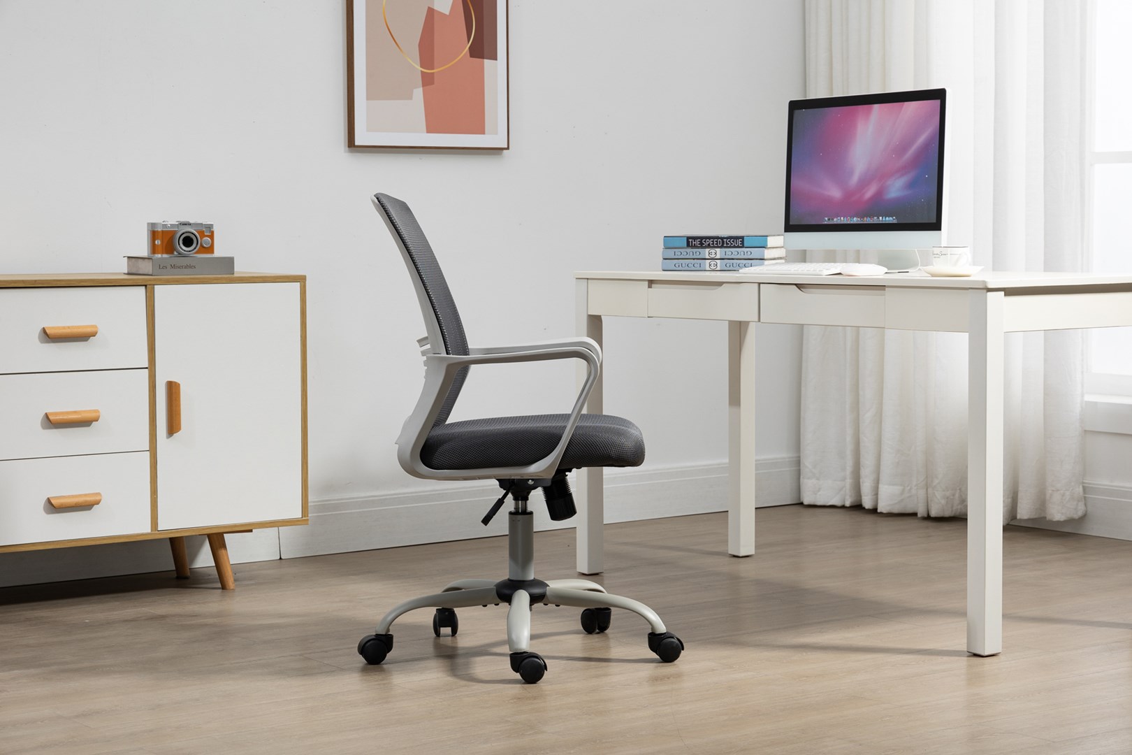 Office armchair ACTIVEJET YK01 grey