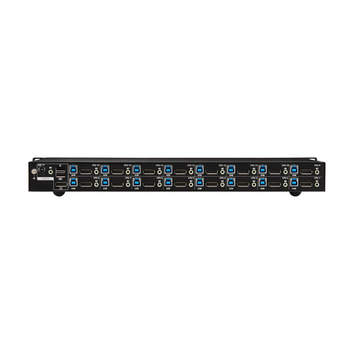 Tripp Lite B024-DPU16 16-Port DisplayPort/USB KVM Switch with Audio/Video and USB Peripheral Sharing, 4K 60 Hz, 1U Rack-Mount
